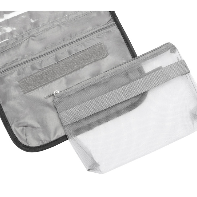 Несессер для путешествий со съемной косметичкой "Flat", черный