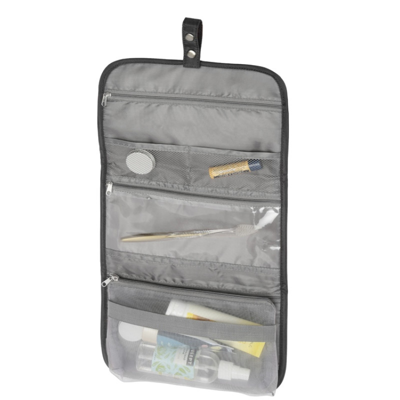 Несессер для путешествий со съемной косметичкой "Flat", черный