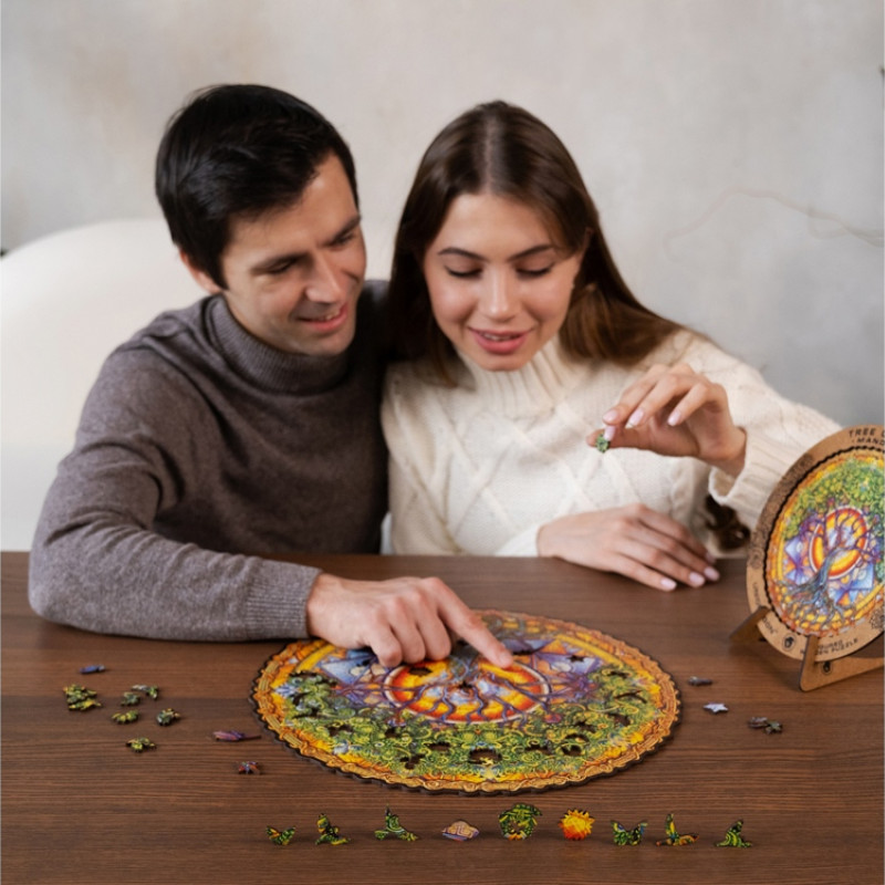 Деревянный пазл мандала "Дерево жизни" Деревянный пазл мандала "Дерево жизни"