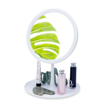 Косметическое зеркало с LED-подсветкой "Beautific", белый