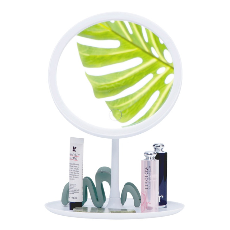 Косметическое зеркало с LED-подсветкой "Beautific", белый