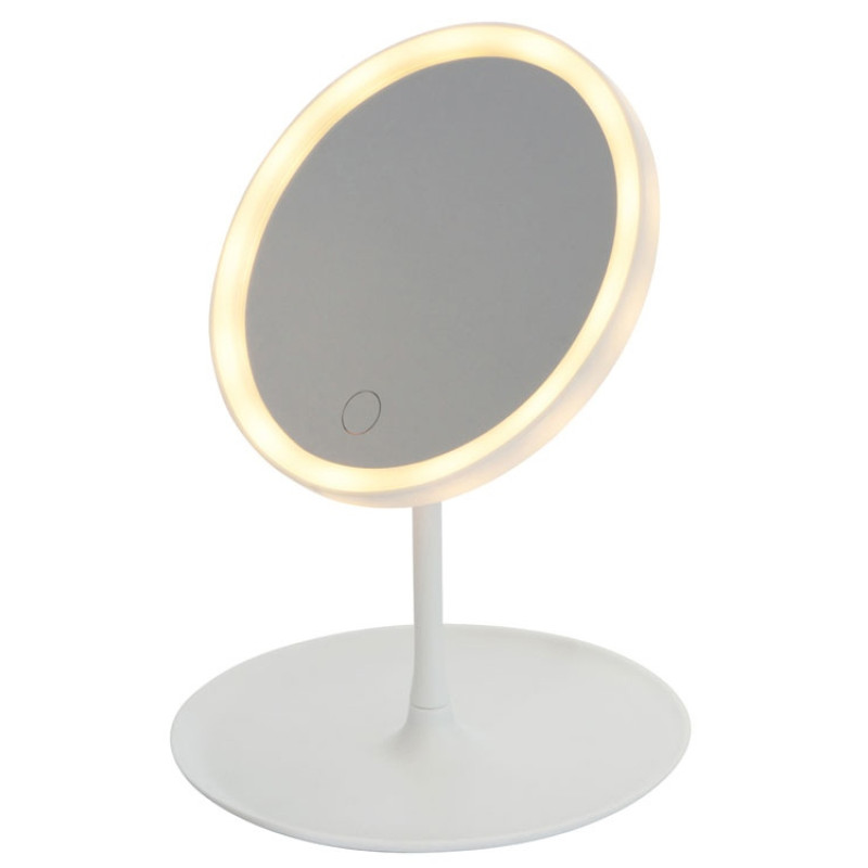 Косметическое зеркало с LED-подсветкой "Beautific", белый