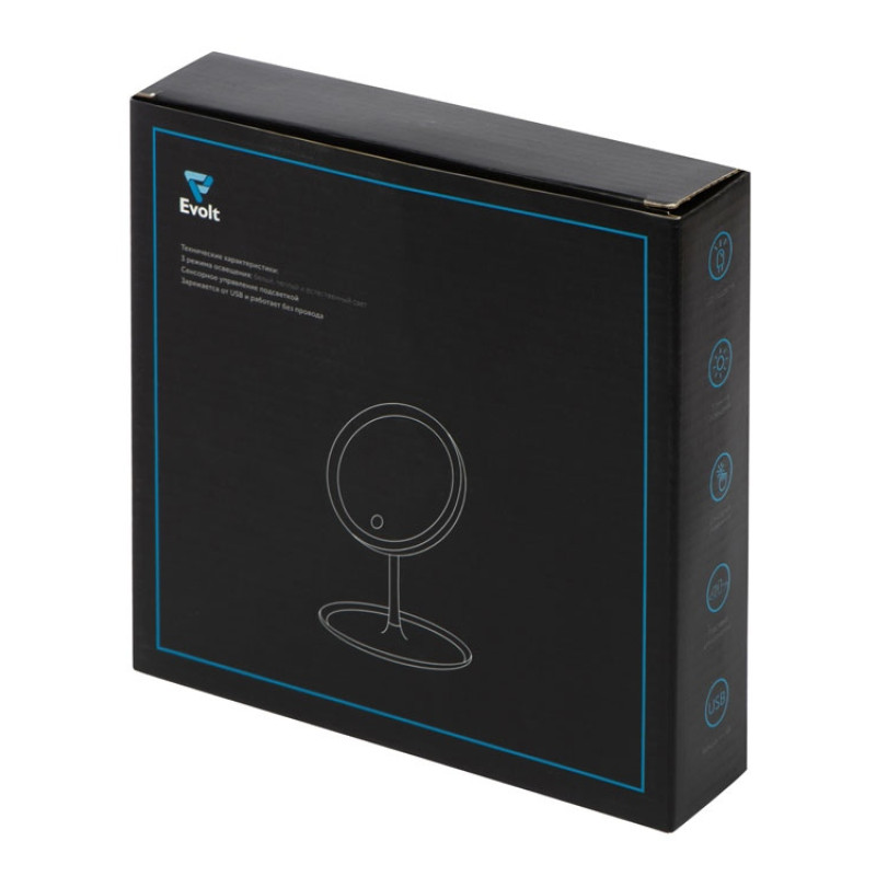 Косметическое зеркало с LED-подсветкой "Beautific", белый