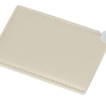 Зеркало в чехле "Style", серебристый/бежевый (Р)