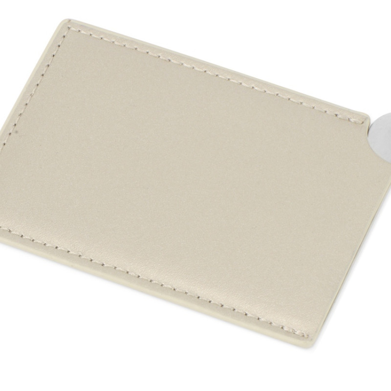 Зеркало в чехле "Style", серебристый/бежевый (Р)