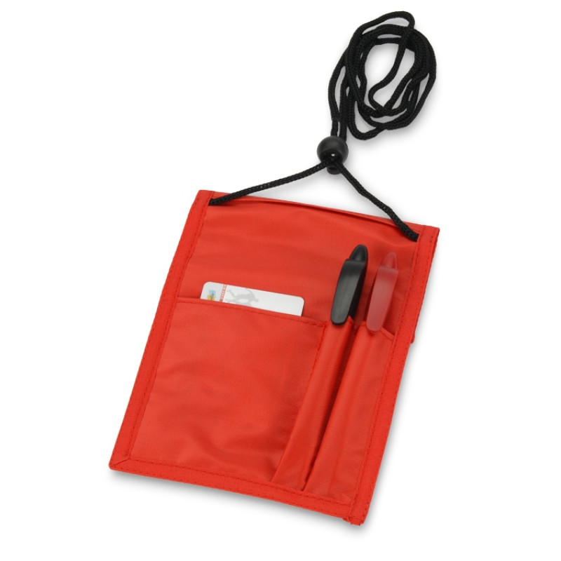 Нагрудное дорожное портмоне со шнурком