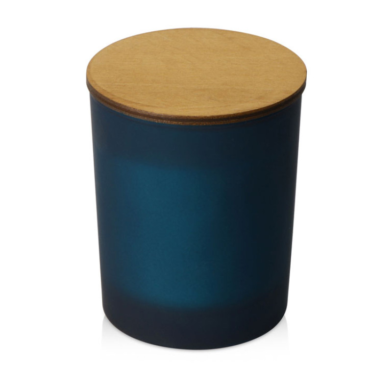 Свеча соевая ароматическая в стекле "Niort", синяя Свеча соевая ароматическая в стекле "Niort", синяя