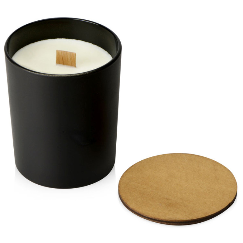 Свеча соевая ароматическая в стекле "Niort", черная