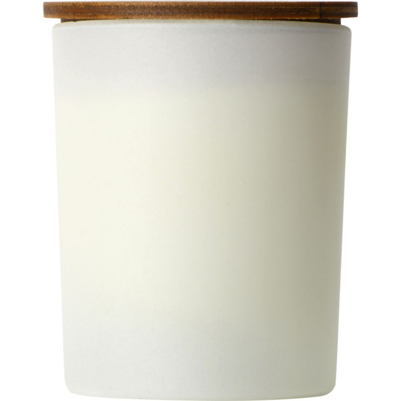 Свеча соевая ароматическая в стекле "Niort", белая