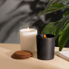 Свеча соевая ароматическая в стекле "Niort", черная