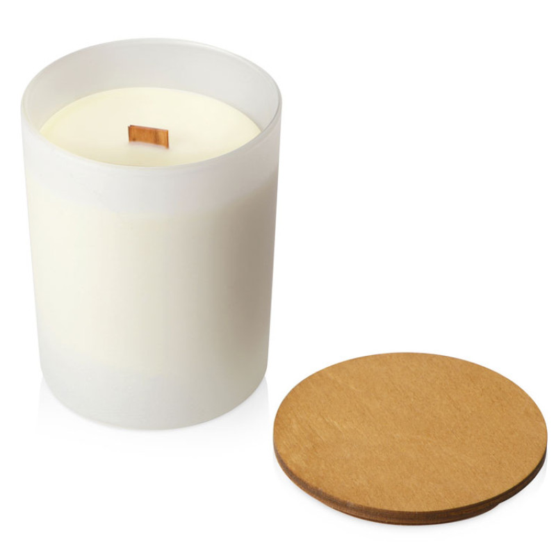 Свеча соевая ароматическая в стекле "Niort", белая