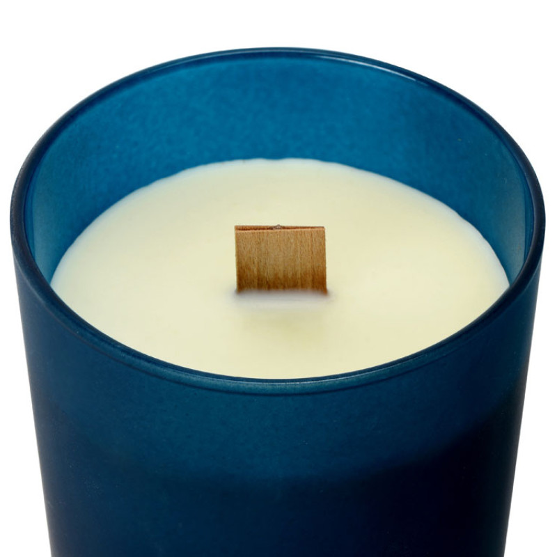 Свеча соевая ароматическая в стекле "Niort", синяя