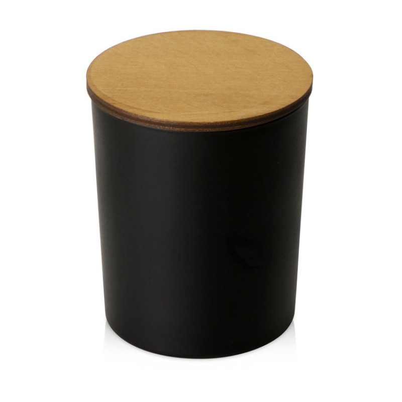 Свеча соевая ароматическая в стекле "Niort", черная