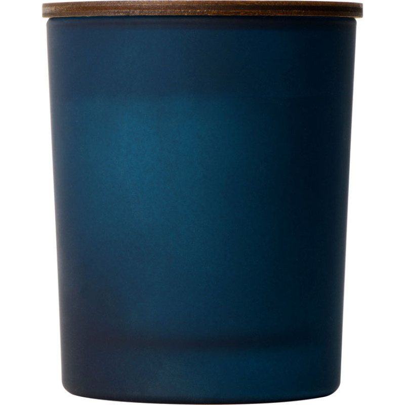 Свеча соевая ароматическая в стекле "Niort", синяя Свеча соевая ароматическая в стекле "Niort", синяя