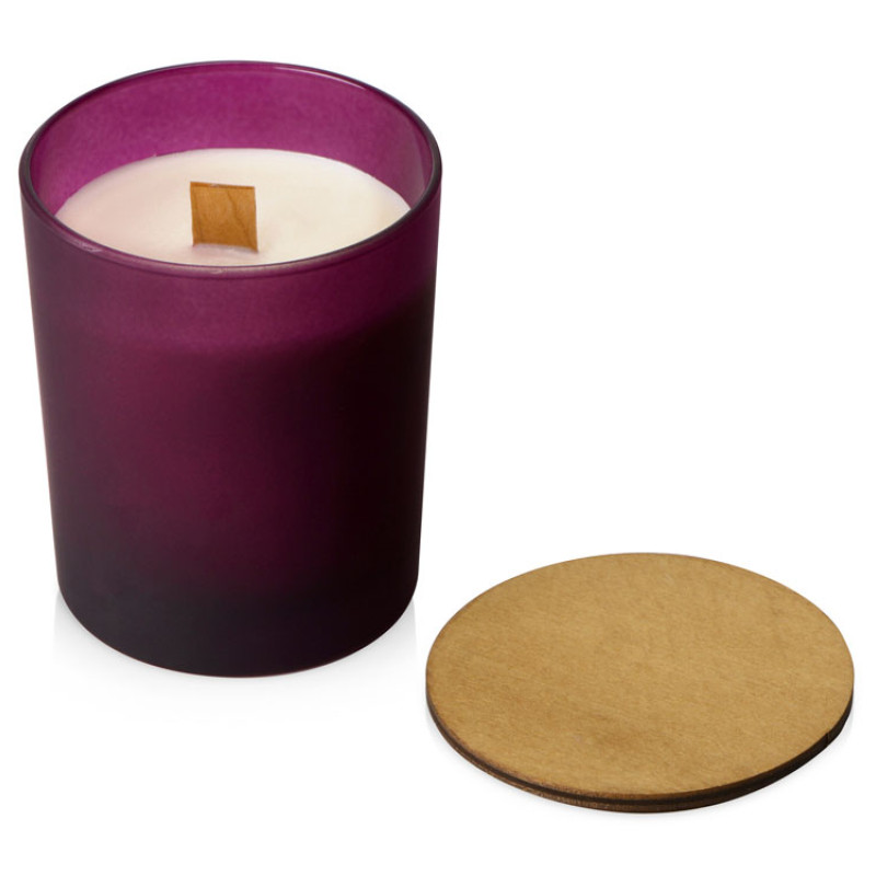 Свеча соевая ароматическая в стекле "Niort", бордовая