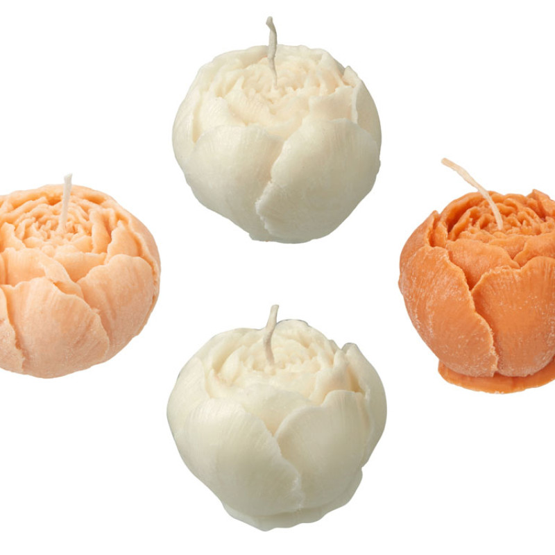 Набор свечей на подставке "Пионы" (Р)