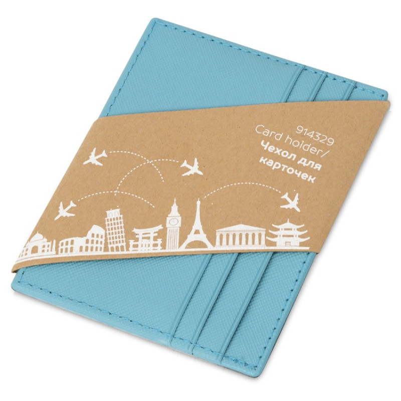 Чехол для карточек и купюр Weekend из ПВХ, голубой