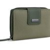 Кошелёк женский BUGATTI СИНА | SINA, зеленый, воловья кожа/полиэстер, 13,7х3х9,5 см