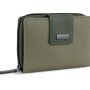 Кошелёк женский BUGATTI СИНА | SINA, зеленый, воловья кожа/полиэстер, 13,7х3х9,5 см