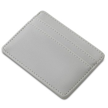 Картхолдер для двух карт и наличных денег с зажимом "Crave", светло-серый