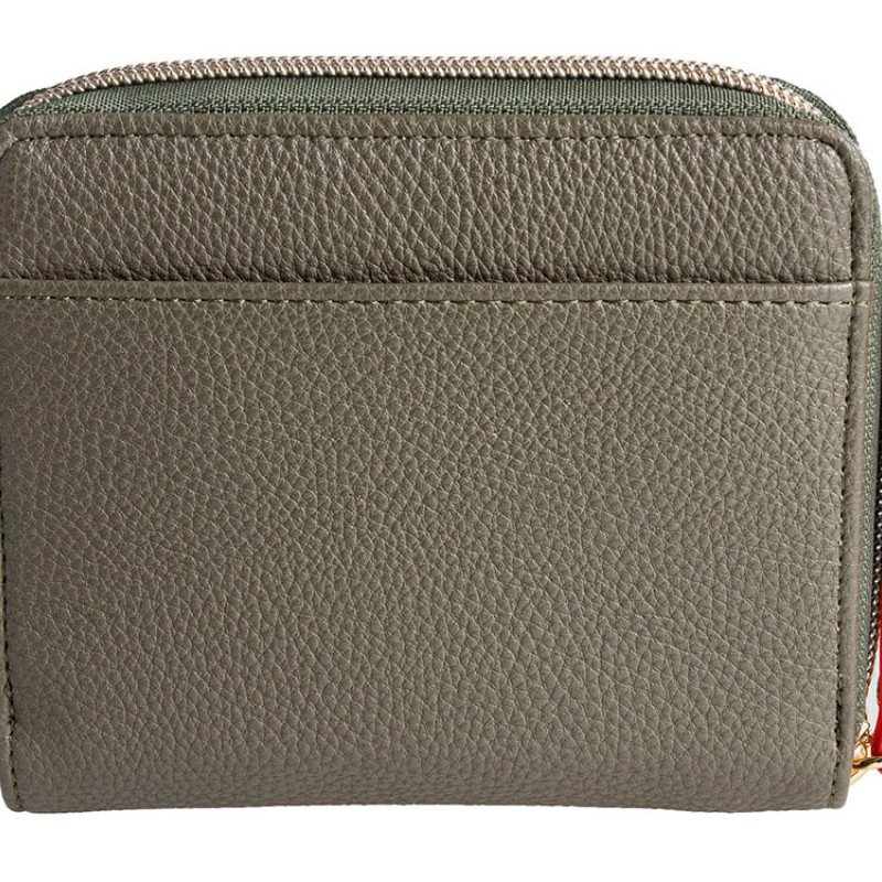 Кошелёк женский BUGATTI ЭЛЛА | ELLA, оливковый, полиуретан, 12х3х10 см