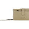Кошелёк женский BUGATTI ЭЛЬЗА | ELSA с ключницей, с защитой данных RFID, песочного цвета, воловья кожа/полиэстер, 18,7х3х10,7 см