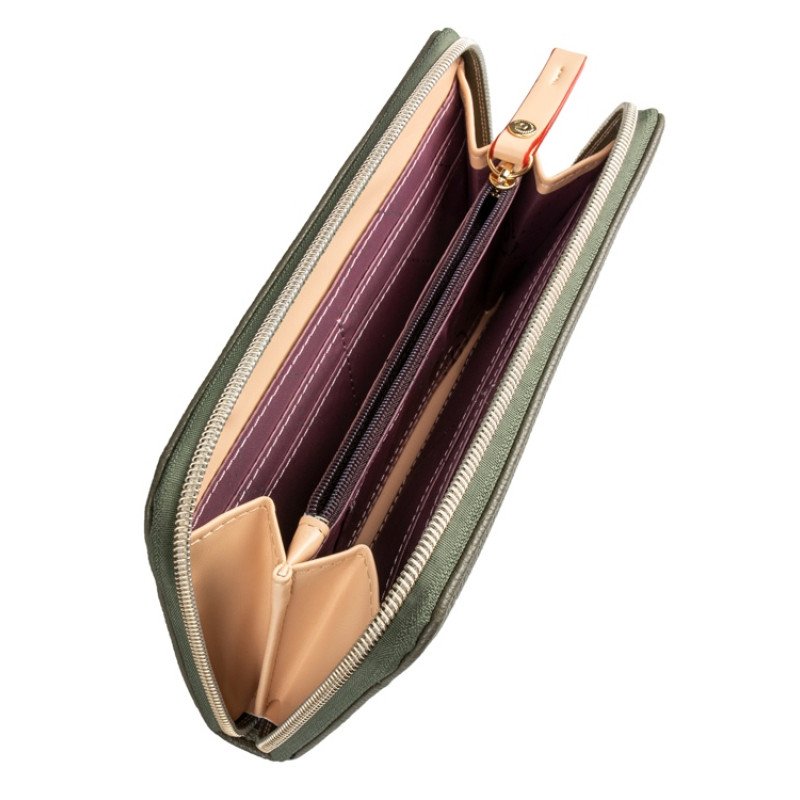 Кошелек женский BUGATTI ЭЛЛА | ELLA, оливковый, полиуретан, 19х2х10 см