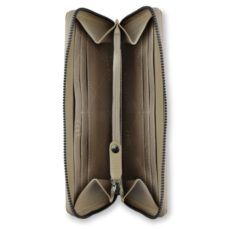 Кошелёк женский BUGATTI ЭЛЬЗА | ELSA, с защитой данных RFID, песочного цвета, воловья кожа/полиэстер, 18,7х2х10 см