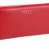 Кошелёк женский BUGATTI ЛИНДА | LINDA, на молнии, красный, натуральная воловья кожа, 19,2х2,5х10,5 см