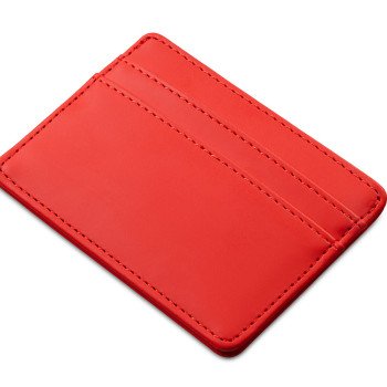 Картхолдер для двух карт и наличных денег с зажимом "Crave", красный