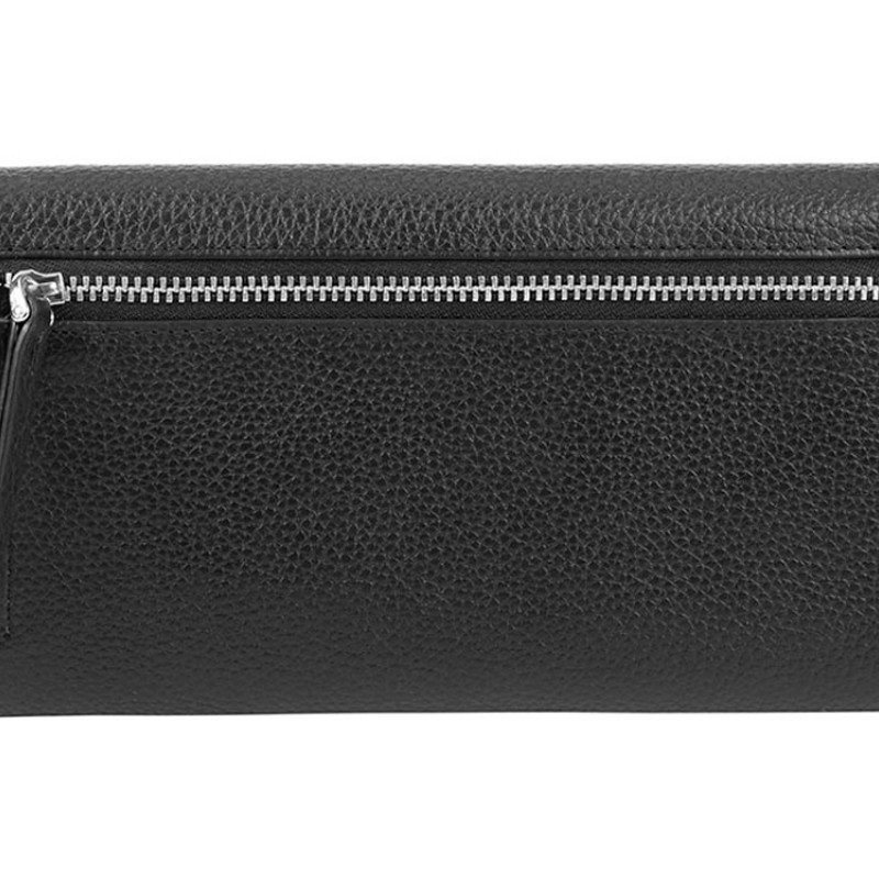 Кошелёк женский BUGATTI ЛИНДА | LINDA, чёрный, натуральная воловья кожа, 19х3х10 см