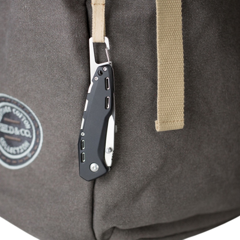 Складной нож «Cutter» с карабином, черный Складной нож «Cutter» с карабином, черный