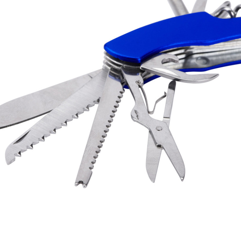 Мультитул-складной нож Demi 11-в-1, серебристый/синий