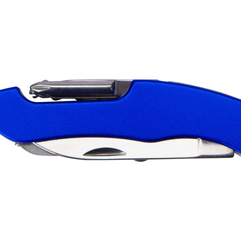 Мультитул-складной нож Demi 11-в-1, серебристый/синий