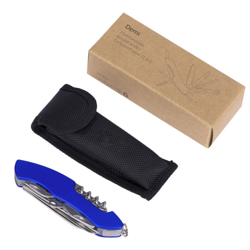 Мультитул-складной нож Demi 11-в-1, серебристый/черный