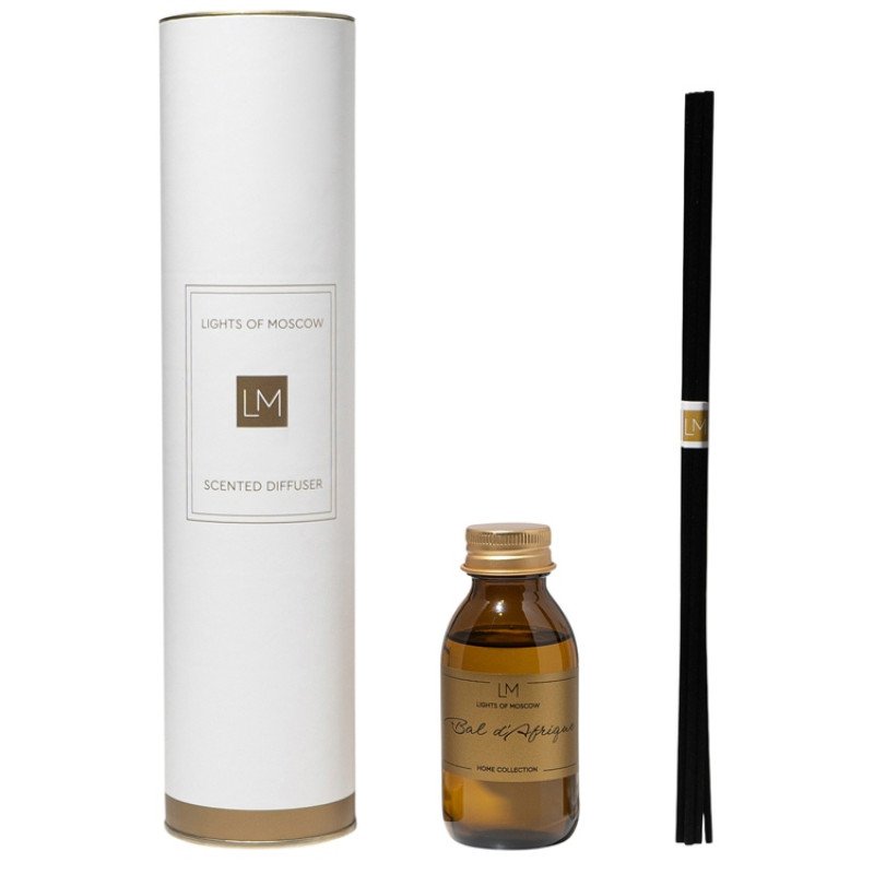 Ароматический диффузор с палочками, Африка: бергамот и жасмин, мускус, 100 мл