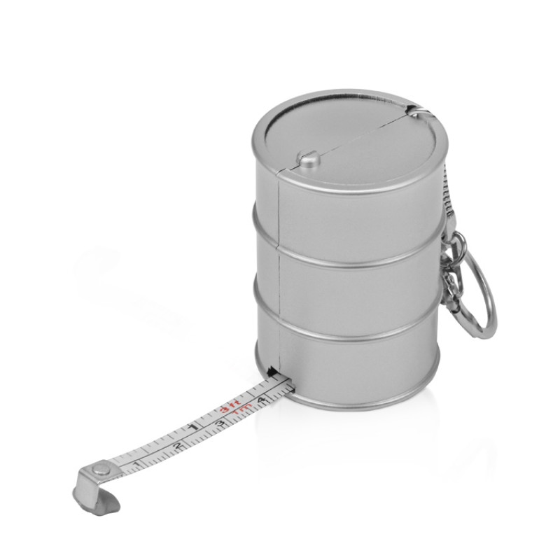 Брелок-рулетка "Баррель", 1 м., серебристый Брелок-рулетка "Баррель", 1 м., серебристый
