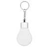 Брелок-рулетка для ключей "Лампочка", белый/серебристый