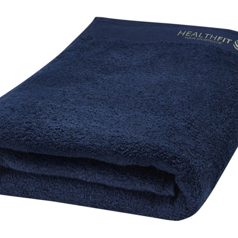 Полотенце для ванны Ellie из хлопка плотностью 550 г/м2 и размером 70x140 см, темно-синий