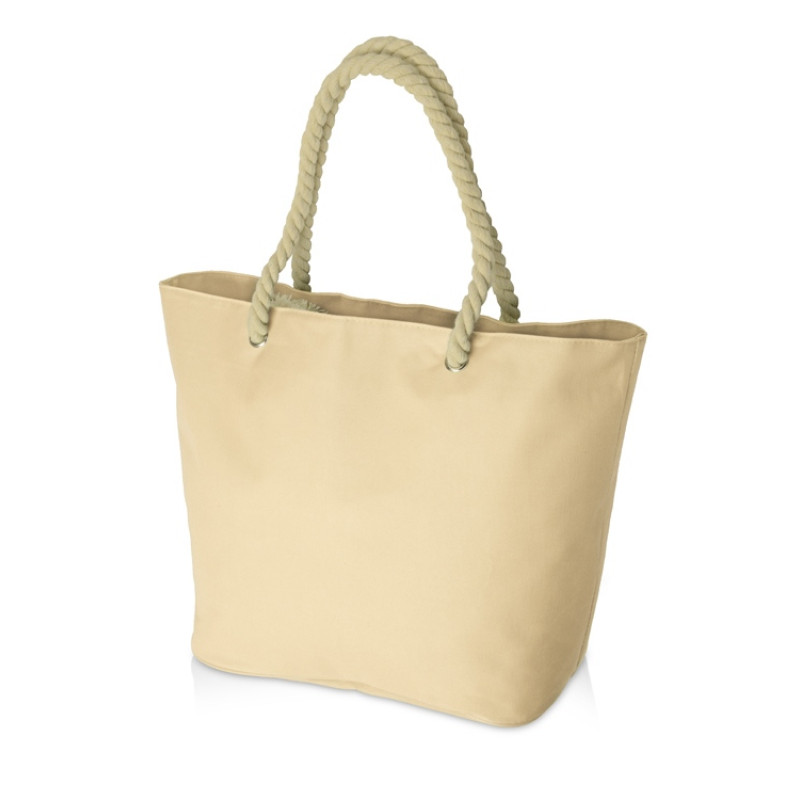 Сумка «Seaside» для шопинга и пляжа с широким дном, натуральный