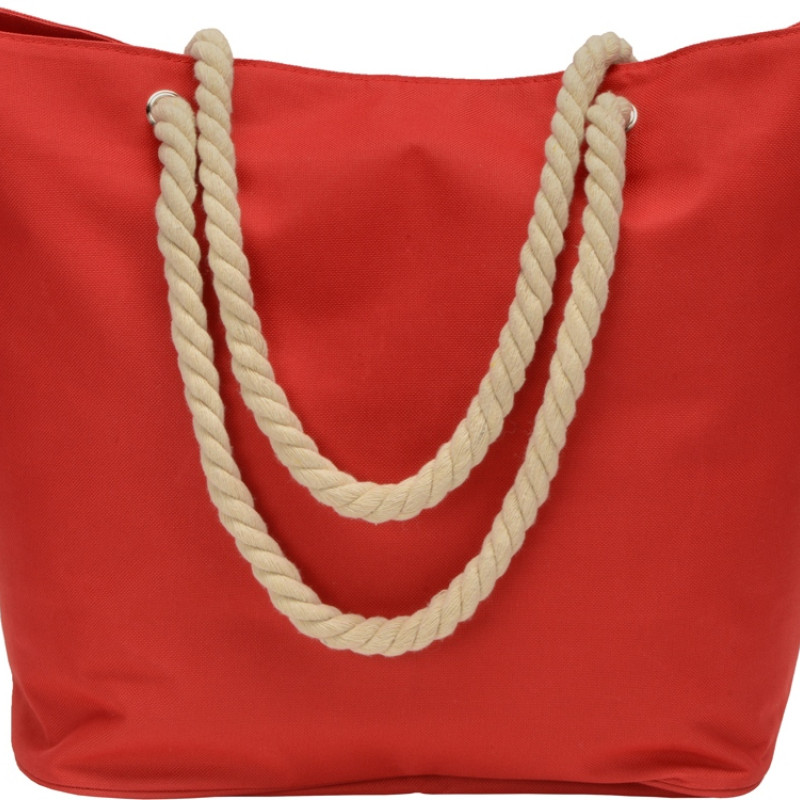 Сумка «Seaside» для шопинга и пляжа с широким дном, красный