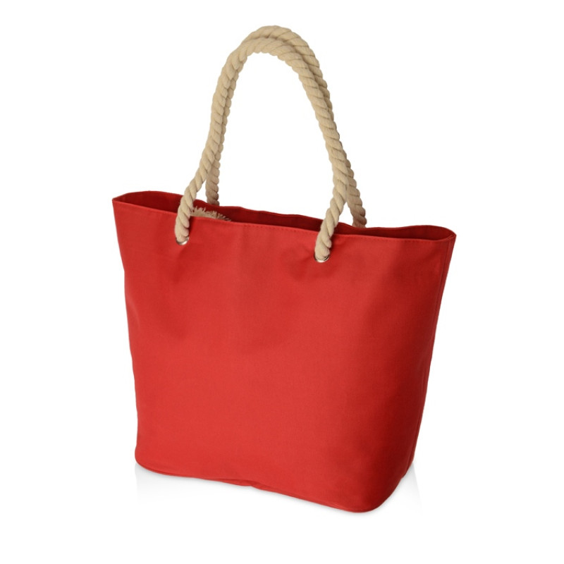 Сумка «Seaside» для шопинга и пляжа с широким дном, красный