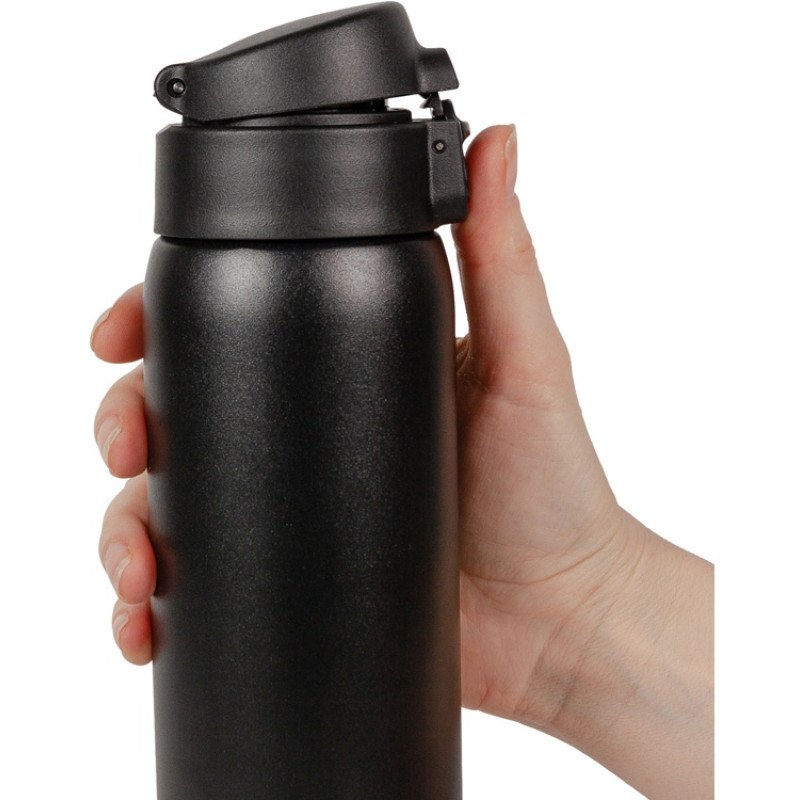 Термокружка Relaxika 701 (0,48 литра), черная (без лого)