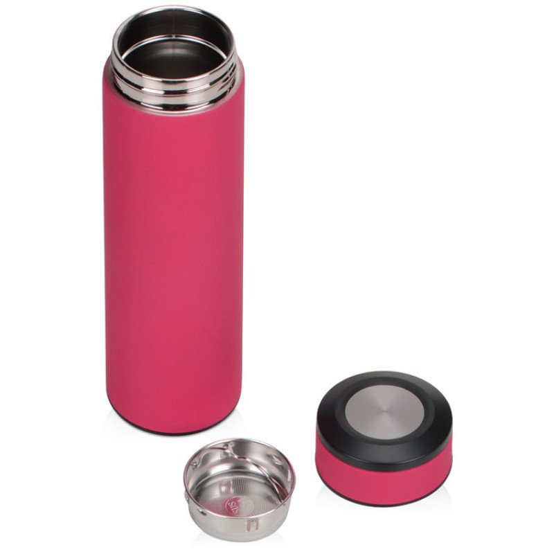 Термос «Confident» с покрытием soft-touch 420мл, розовый