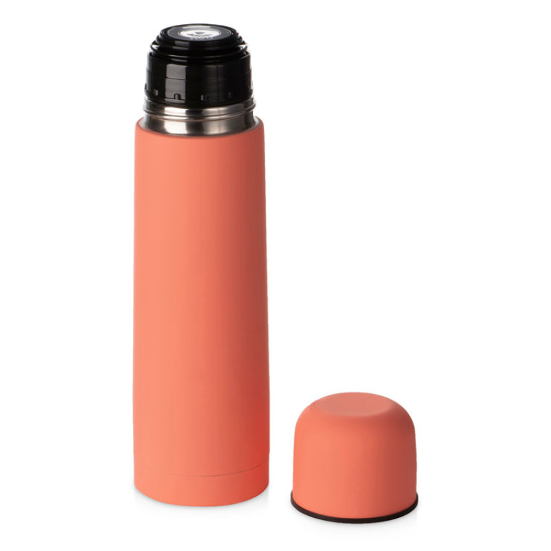 Термос «Ямал Soft Touch» с чехлом, 500мл, коралловый