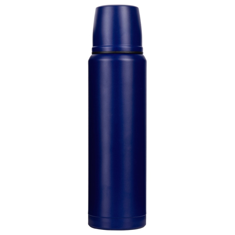 Термос с чашей и двойными медными стенками "Stern", 1 л, темно-синий