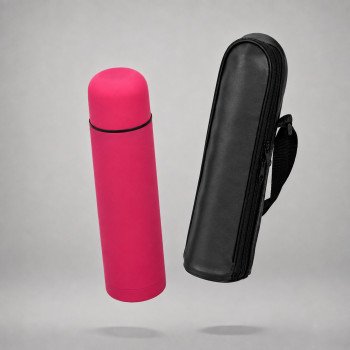 Термос «Ямал Soft Touch» с чехлом, 500мл, розовый