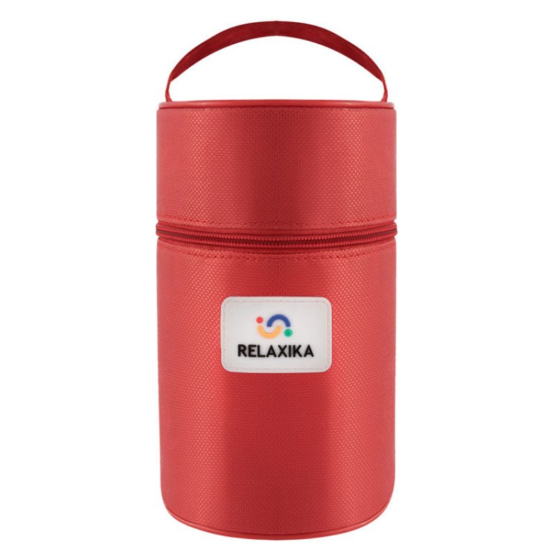Термос для еды Relaxika 301 в чехле, 1200 мл, стальной
