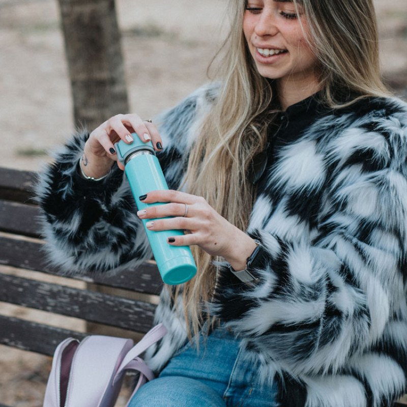 Термос SKINNY MINI, голубой