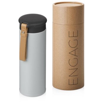 Вакуумный термос «Engage», 450 мл, тубус, средне-серый